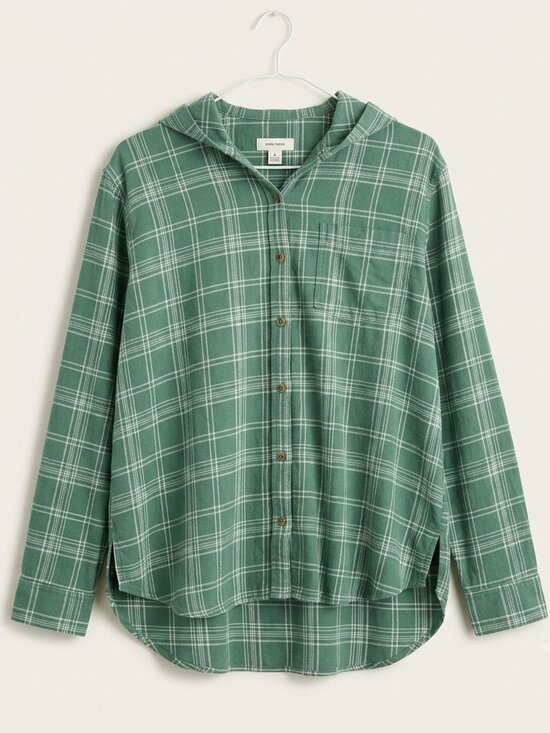 Tops - Women's Plaid Print Flannel Shirt